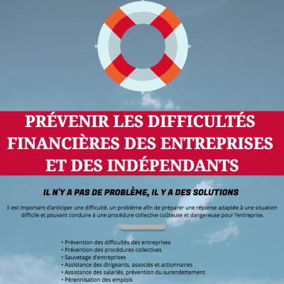 Prévenir les difficultés financières des entreprises et des indépendants