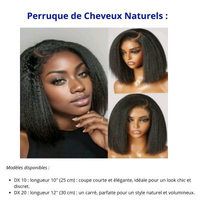 Perruque de cheveux naturels
