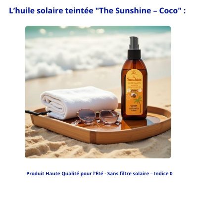 L’huile solaire teintée « The Sunshine – Coco »